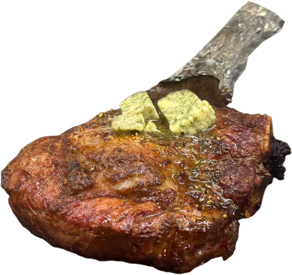 Tomahawk Steak mit Kräuterbutter